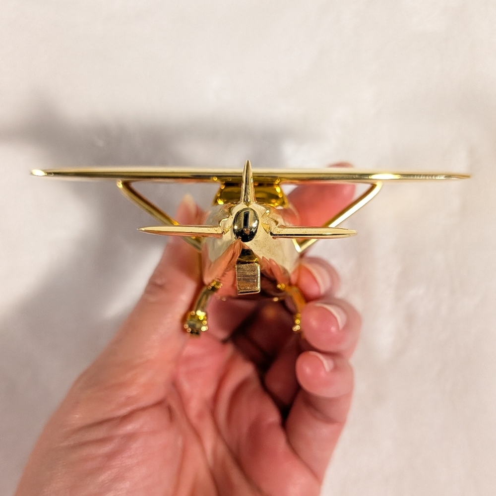 Timex Gold Plane Mini Clock Decor (Untested) - Picture 8 of 12